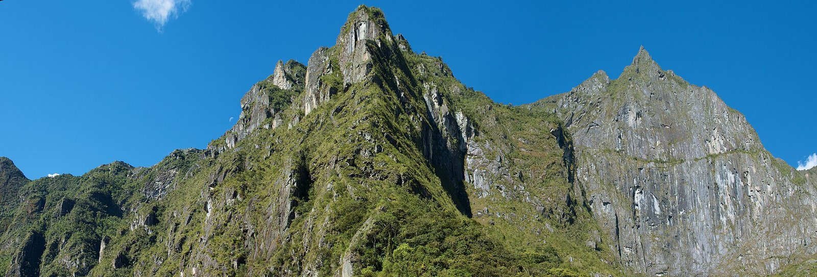 Peru - Salkantay Trek 154 - looking up the cliffs at Machu Picchu
